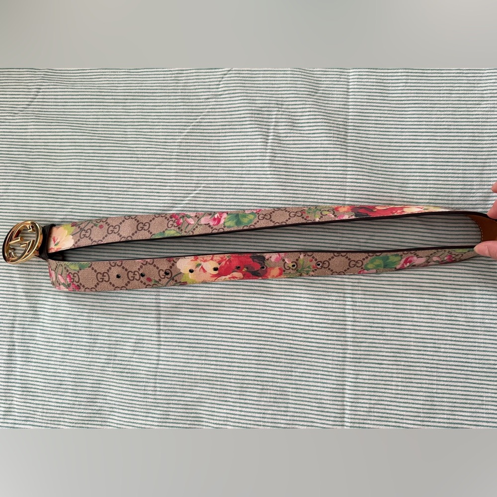 Gucci Brown Floral Women's Belt